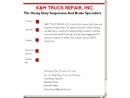 K & M TRUCK REPAIR, INC